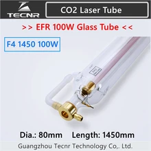 EFR F4 100 Вт CO2 стеклянная лазерная трубка 80 мм Диаметр 1450 мм длина для CO2 лазерная гравировальная машина