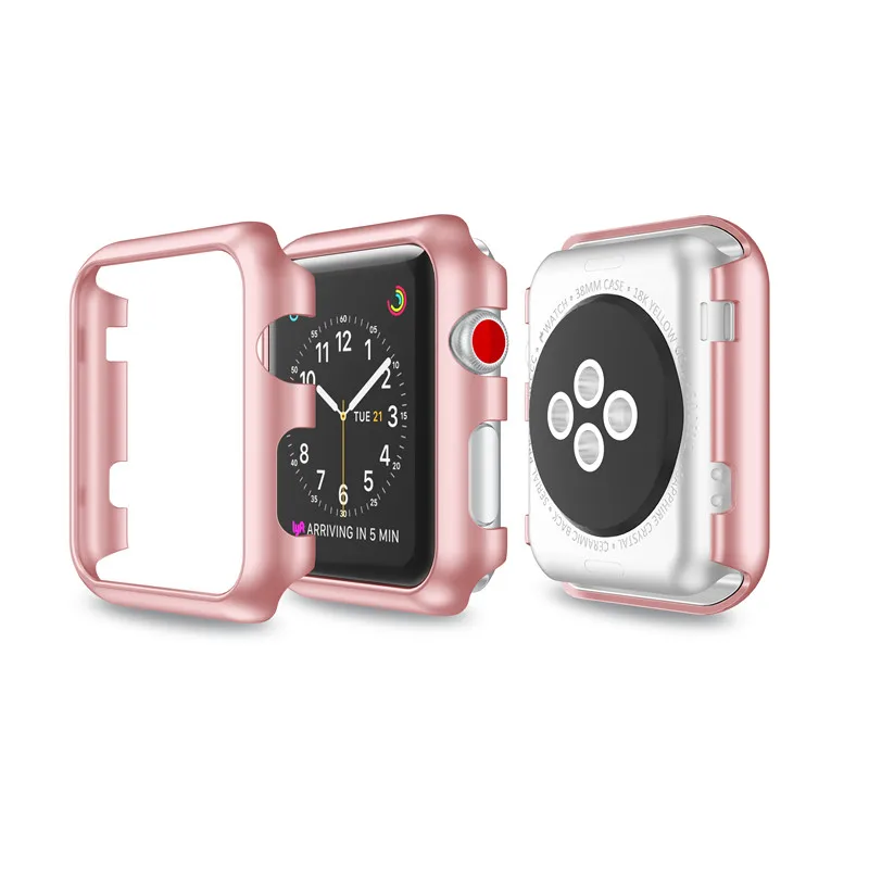 

PC protective frame Case cover for Apple Watch 42mm 38mm iWatch series 3/2/1 Luxury plating cover shell perfect match