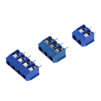 

20pcs Straight Plug IN Screw PCB Terminal Block Connector 5.08mm Pitch bule KF-301 2Pin 3Pin 4Pin