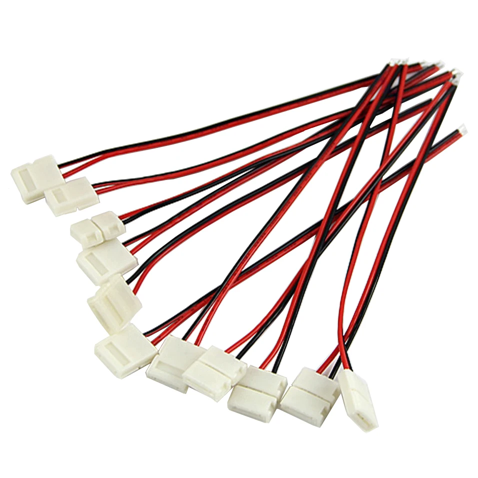 Wholesale 2pin Free Solder Connector Wire Cable PCB Width 8mm 10mm