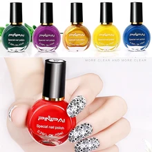 10 цветов лак для стемпинга набор штампов принты для маникюра Vernis для маникюра украшения для ногтей своими руками 10 мл