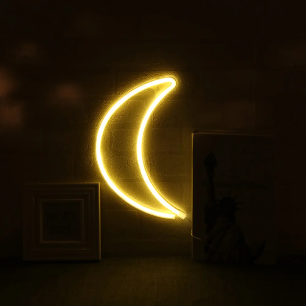 

USB Charging Neon Moon Lamps Holiday Light Cactus/Moon/Cloud LED Lamp For Home Festival Party Christmas Decor