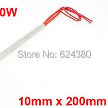 220 В 350 Вт нагревательная трубка из нержавеющей стали картридж нагреватель формы нагревательный элемент 10 мм x 200 мм 0,3" x 7,87" скидка