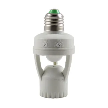 

AC110-220V 360 Degrees PIR Motion Sensor Use for E27 60W Lamp Holde New E27 Plug Socket Switch Sensor IR infrared Human PIR cont