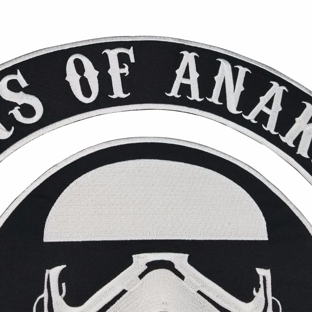 Sons of Anakin Noth Embroidery Biker Vest Rider Iron On Back of Jacket Patch Black twill fabric Free Shipping DIY Eco-Friendly1 (6)