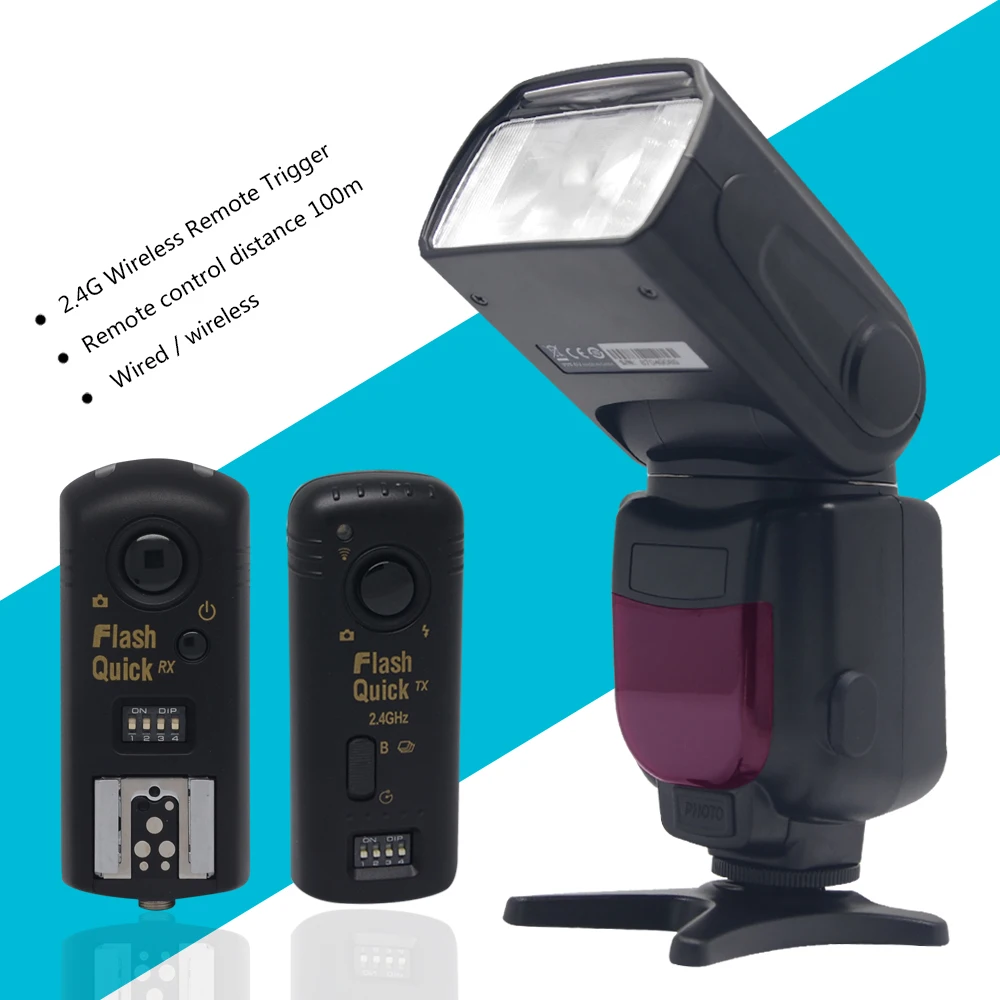 

Triopo TR-950 Flash Speedlite for Nikon DSLR Camera D7100 D3100 D5300 D5200 D5100 D3200 D700 + 2.4G Wireless Remote Trigger