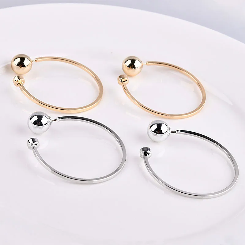 

Version of Euro-American temperament ear Ring simple C-shape ear Nail fittings Brass environmentally friendly Electroplating