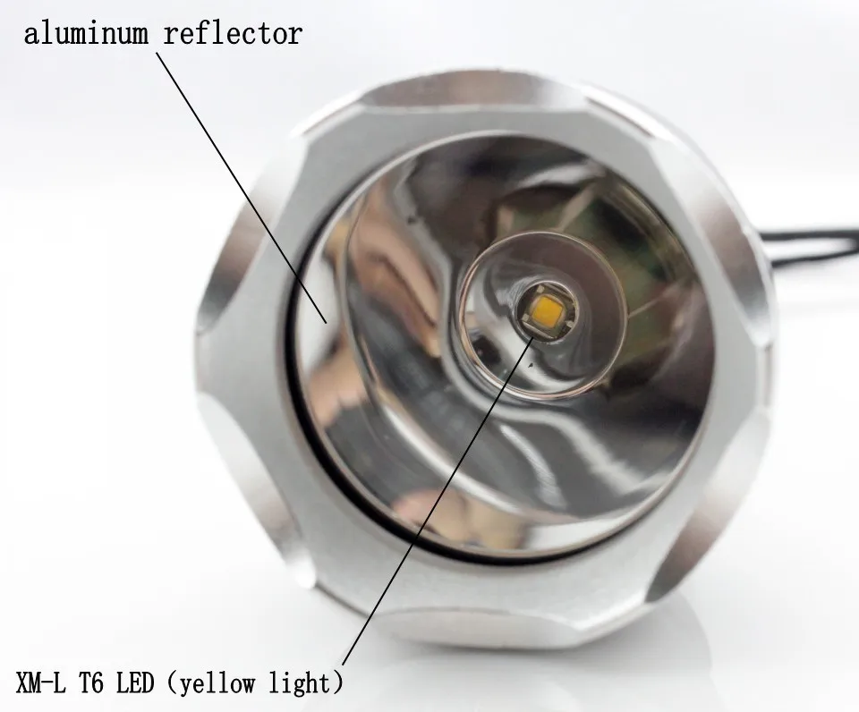 Дайвинг вспышка светильник фонарь XM-T6 светодиодный светильник водонепроницаемый 18650 перезаряжаемый аккумулятор Белый Желтый светильник для подводного ныряльщика светильник ing