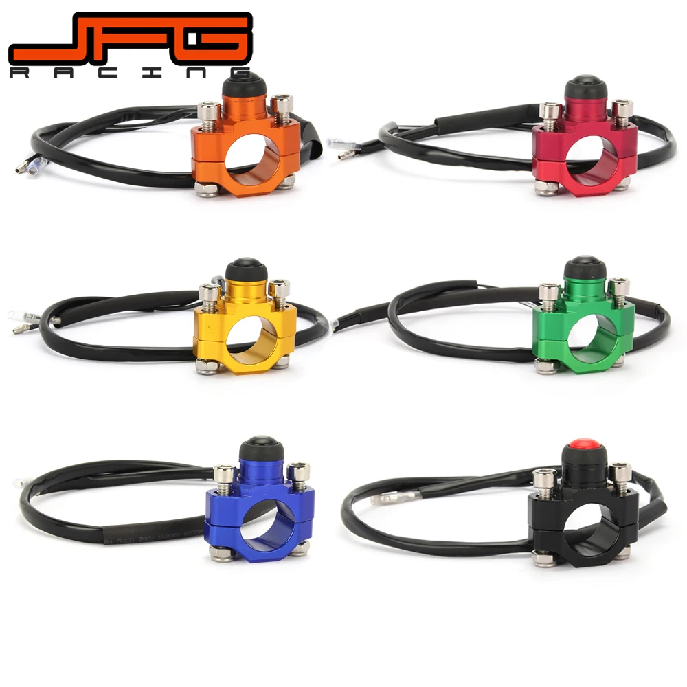 

BILLET CNC UNIVERSAL ENGINE STOP START KILL SWITCH BUTTON HOLD Rotating Bar Clamp For KTM EXC XC SX YZ YZF WR CR XR KLX KX RMZ
