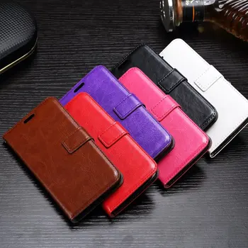 

30pcs/lot Crazy Horse PU Leather Stand Case with card slot For Motorola Moto C Plus
