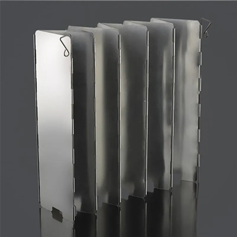 TTLIFE 8 нормальных пластин защита от ветра крышка складной Открытый Кемпинг приготовления экран s Плита Газовая плита лобовое стекло против пыли экран