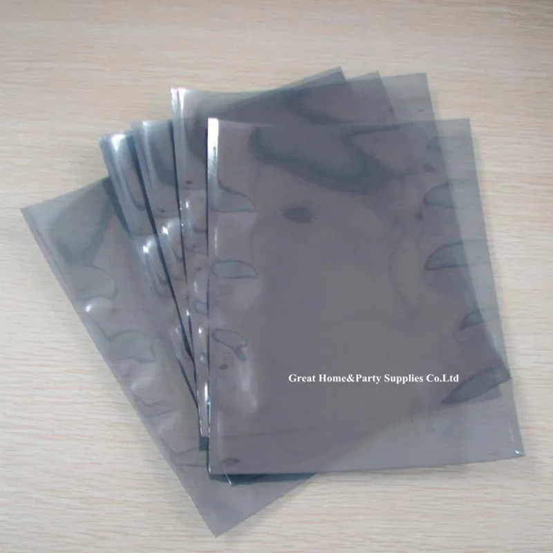 10x16cm 100pcs Flat Translucent Anti Static Mylar Open Top Bags W/Tear