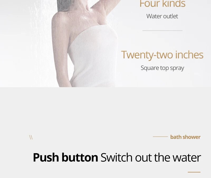 Rotating Water Led Shower Set 22 Waterfall Controller Black Shower System Massage Bath & Shower Faucets  (15)