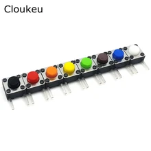Bouton tactile latéral multicolore, 50 pièces, 2 broches, 6x6x4.3/4.5/5/5.5/6/6.5/7/7.5/8/8.5/9/9.5/10/10.5MM