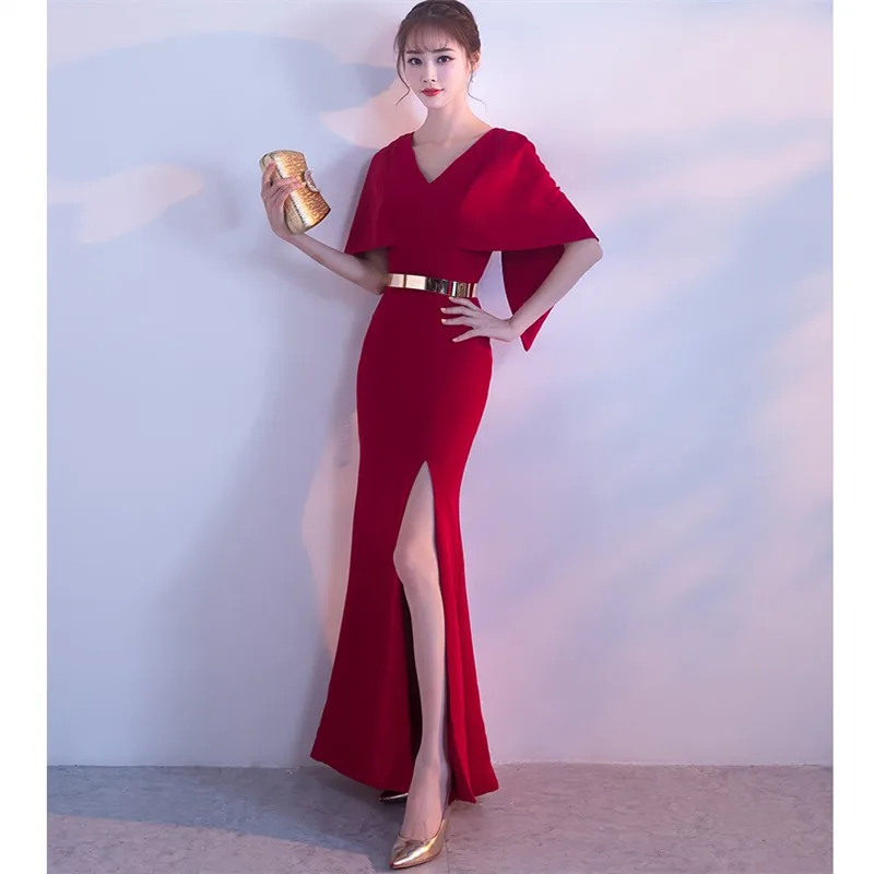 V шеи атласная вечернее Формальное длинное Вечернее Vestido De Festa Longo вечернее платье Vestido De Novia Abendkleider tk887