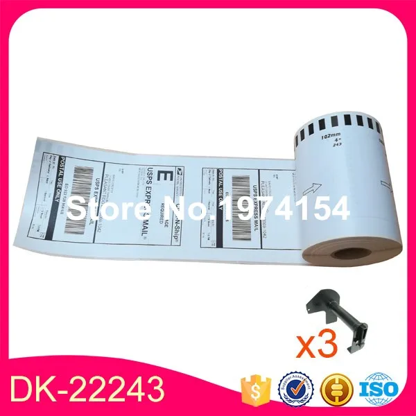 100 рулонов совместимый DK-22243 этикетка 102 мм * 30 48 м Непрерывная Совместимость для