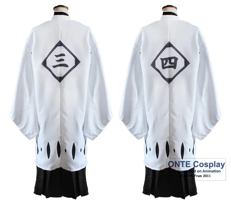 Cosplay&Ware [7]Anime Bleach Cosplay Costumes Capes 1st To 11th 12th 13th Division Captains Cloaks With Sleeve Coat Halloween -Cosplay&Ware anime Shop