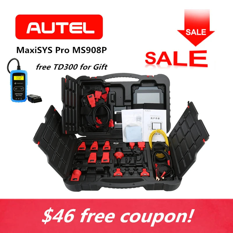 

AUTEL MaxiSYS Pro MS908P Automotive ECU Programming OBD2 Scanner J2534 OBDII Diagnostic Tool Car Code Reader as TD300 for Gift