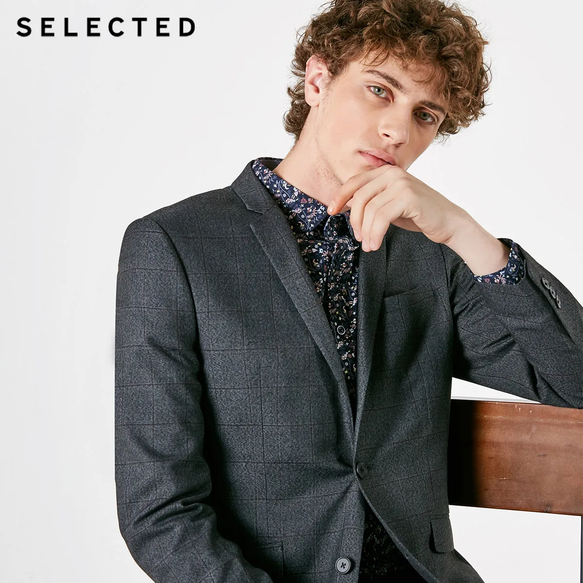 SELECTED men Single breasted business jacket | 41845X501