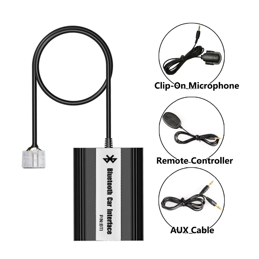 

APPS2Car Car Stereo Bluetooth Hand Free Adapter USB AUX Jack Interface for Toyota Coaster Lite Ace Optimo Starlet Vitz 1993+