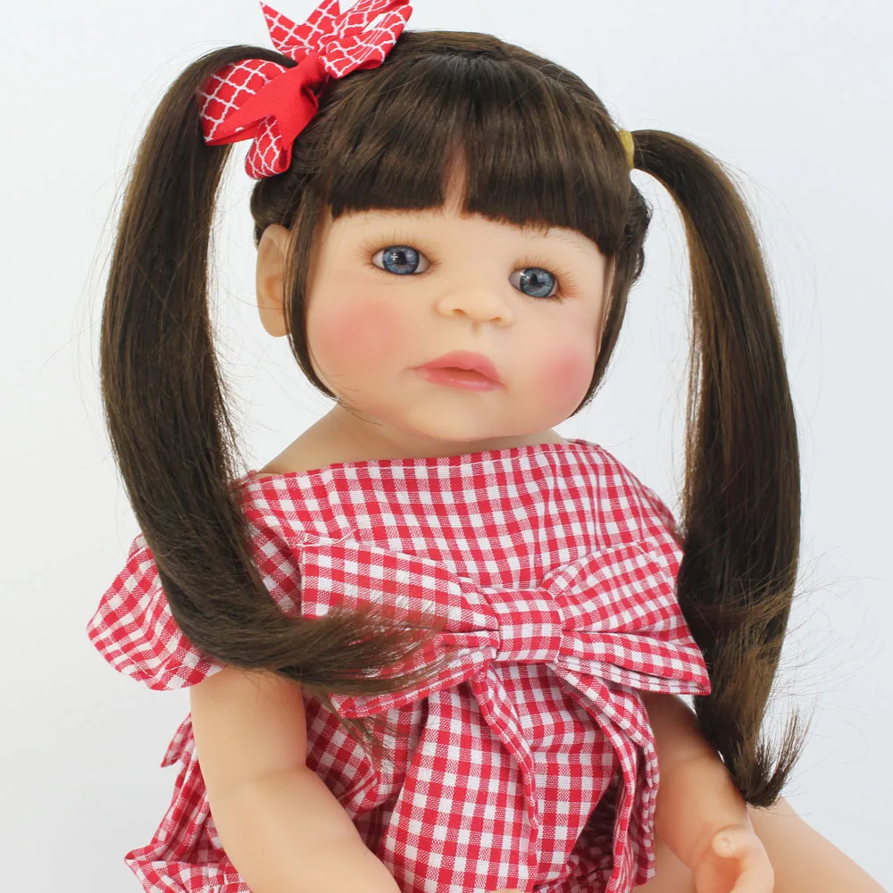 55 см оригинальная силиконовая кукла-Реборн, игрушки для девочек, виниловые игрушки для новорожденных, Bebe Alive Kid, подарок на день рождения
