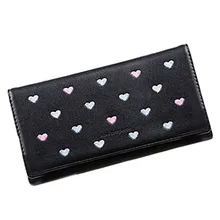 2016 Women’s Wallet Purse Women’s Leather Love Handbags Visiting Cards Case Pouch Long Wallet’s Women Carteira Feminino #5684