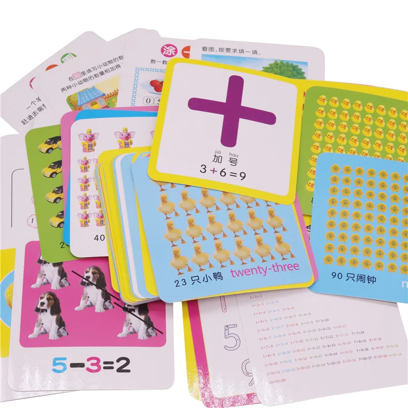 

Mathematics Calculation Arabic Numerals Learning Educational Card Cognitive book Suitable Children From 1 to 4 years old