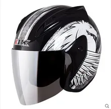 half face Motorcycle helmet men winter keep warm anti fog motorcycle safety helmet Capacete moto Casco motocicleta