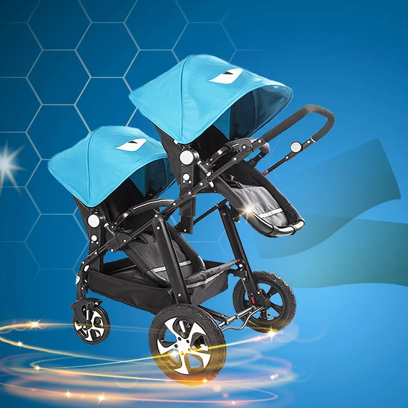 

Twin Stroller Baby Carriage For Twins Prams For Newborns Pattern Pram Twins Lightweight Double Strollers Aluminum alloy frame