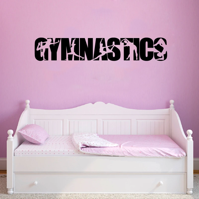Gymnastics Vinyl Wall Art Sticker Decals Girls Bedroom Wall Decor Gymnast Silhouette Decal For Car Decoration Wall Stickers Aliexpress