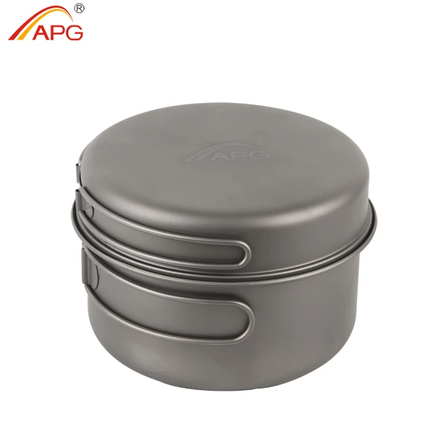 APG ultralight titanium pan and outdoor camping titanium pan enhancing the body resistance