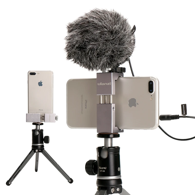 

Ulanzi ST-02s 1/4'' Interface Supports Horizontal & Vertical Shooting Multi-functional Smartphone Tripod Mount Clamp Adapter