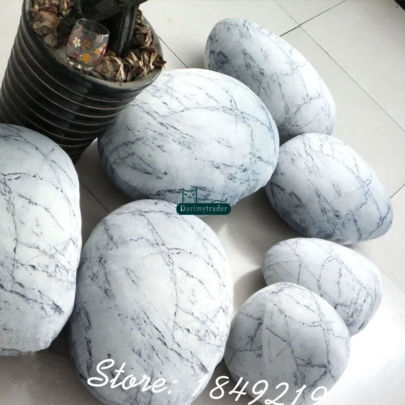 Dorimytrader A SET ( 6 pieces) Natural Shape Cushion Big Stuffed Soft Simulated Mercury Stone Pillow with Cotton DY61072(9)