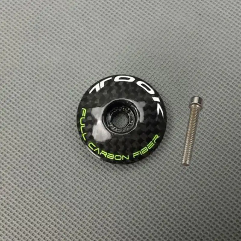 2-2.2mm Carbon Fiber MTB Bicycle Handbar Stem Cap Cover /& Bolt Kit For 1-1//8