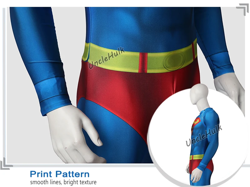 СУПЕРМЕНА принтом по всему размеру, супер герой, лайкра, спандекс, Косплэй костюм для ношения при температуре до-No.21 | UncleHulk