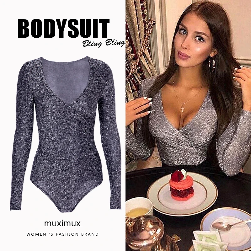 2018 Winter Women Sexy Bodysuit Autumn Solid Long Sleeve Bodycon V Neck Fitness Bodysuit For Women Female 2018 Winter Women Sexy Bodysuit Autumn Solid Long Sleeve Bodycon V Neck Fitness Bodysuit For Women Female