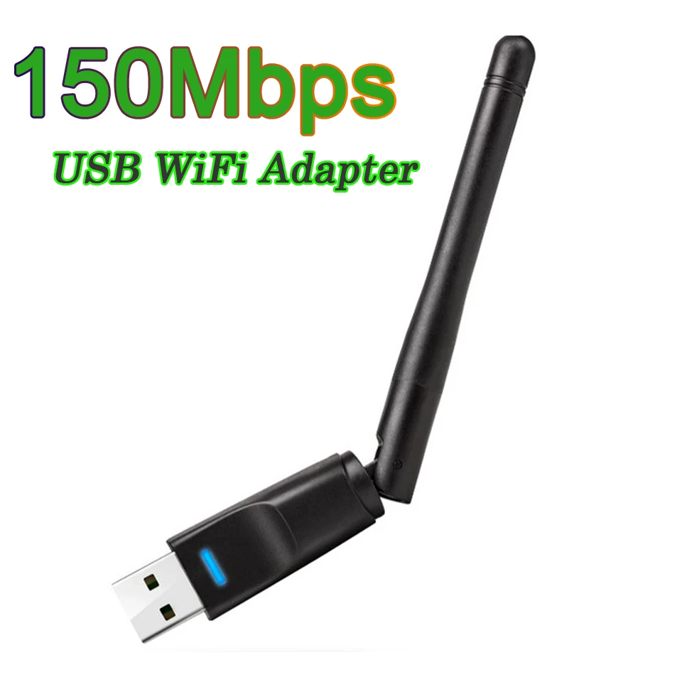 New 150Mbps 2.4G USB WiFi Adapter Mini Wireless WiFi Dongle Network Card USB Ethernet WiFi Receiver External WLAN Wi-Fi Adapter