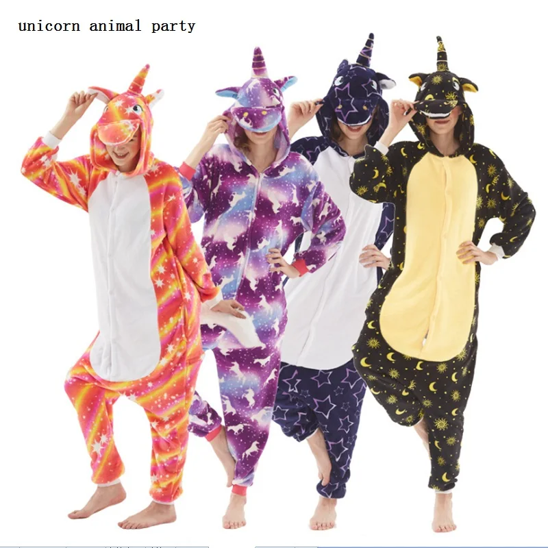 

unicorn Flannel Pegasus Kigurumi Adult Pyjamas Cosplay costume Onesie Sleepwear Homewear Unisex Pajamas Party Clothing Women Man