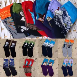 2018 Harajuku Дизайн граффити носки унисекс модные росписи Книги по искусству хлопковые носки живопись шаблон характер носки для Для женщин Для