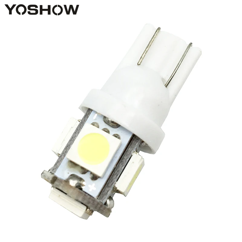 1 шт. T10 W5W 5050 5 SMD 194 168 ксеноновый белый/синий/красный/зеленый/желтый клиновидный