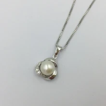 Подвеска Sinya цвета чокер с жемчугом подвеской, ожерелье для женщин и девушек с 18 дюймов цепи коробки в 925 стерлингового серебра ювелирные украшения подарок для мамы