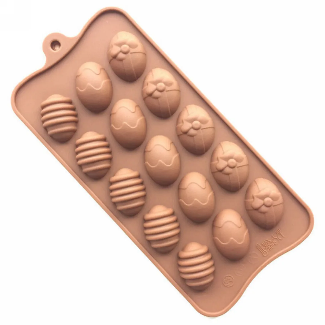 Newest Diy  Cake Mold Soap Mold Easter Egg Flexible Silicone Mould Candy Chocolate Tools