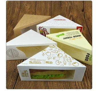

Sandwich box disposable cake box household sandwich lunch box 100 pieces / lot
