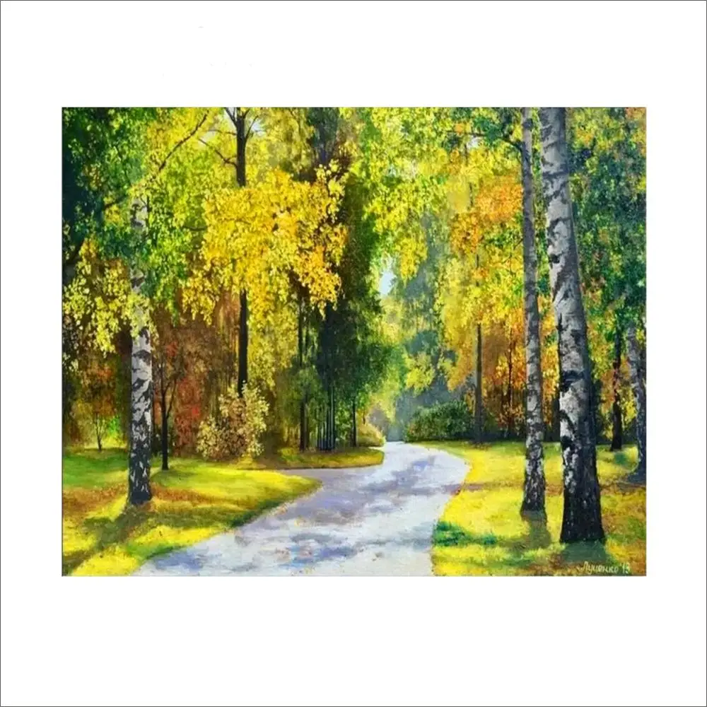 

No Frame Forest DIY Painting By Numbers Acrylic Paint By Numbers Unique Gift Canvas Painting For Home Decor Wall Arts 5.0