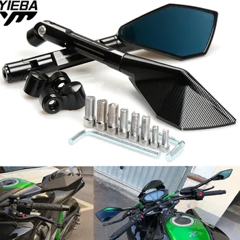 

Motorcycle Rearview Mirrors Blue Glass View Side Mirror FOR KAWASAKI Z750 Z750R Z250 Z1000 NINJA 250/300 TMAX 530 YZF R1 05-15