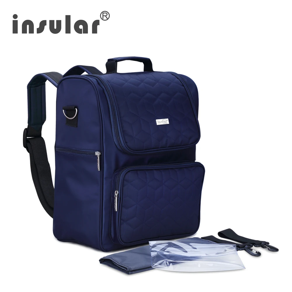 

Hot Sales Fashion Waterproof Nylon Baby Diaper Bag Backpack Multifunctional Mommy Bag Backpack Changing Bag Nappy Bag Backpack
