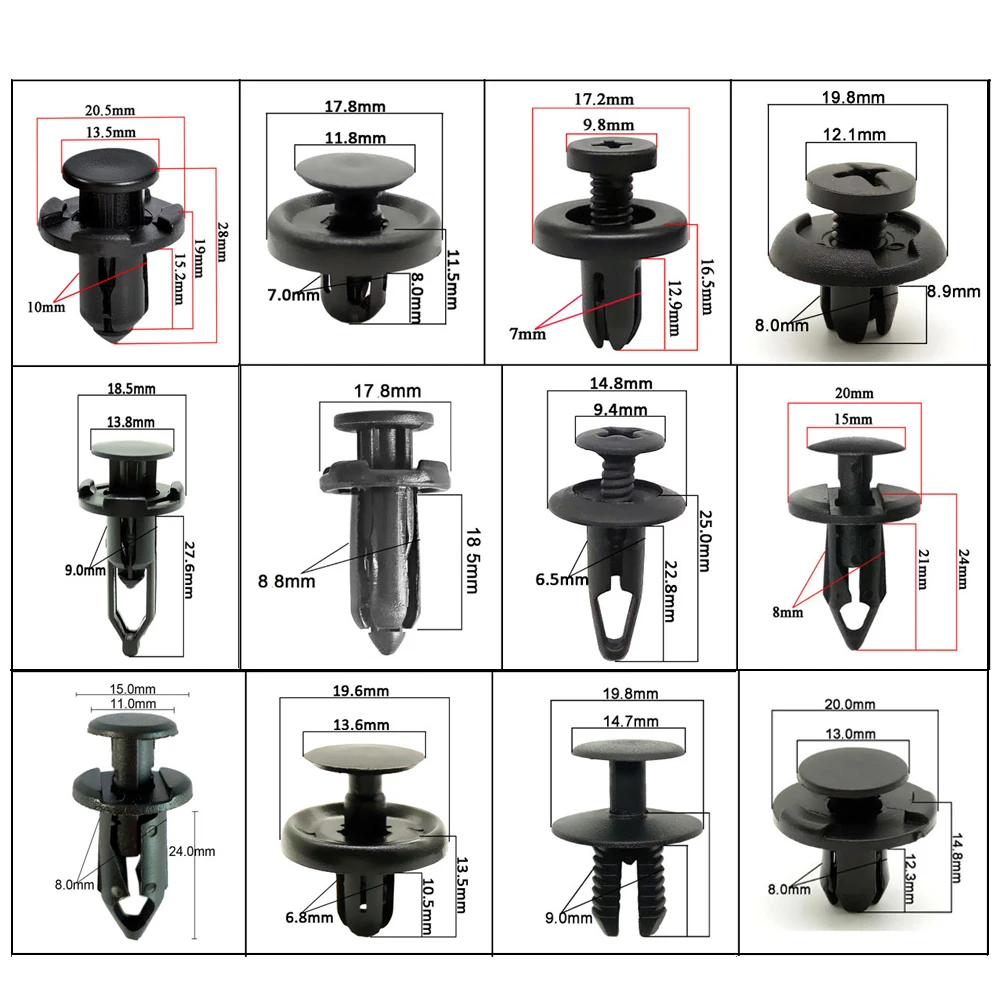 CNIKESIN 1 шт. Универсальный клипы Крепеж бампер Fender Push Тип щит слуг Заклепки клипы 6,5 мм-10 мм отверстие автомобиль застежка