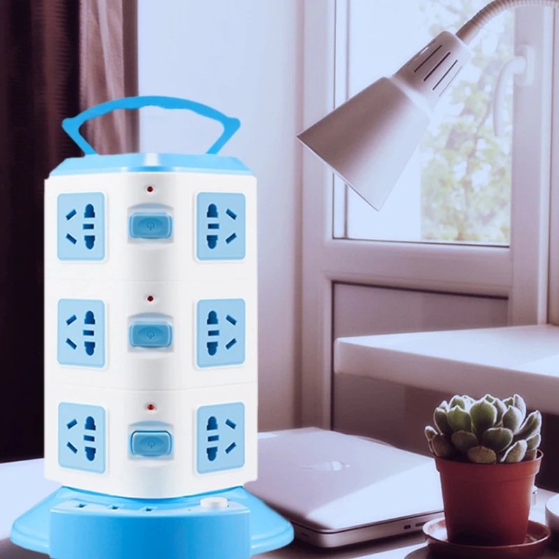 

USB Durable Power Strip Tower for Multifunction Office for Slot Family Power Strip Public Area Protector Electric Charging