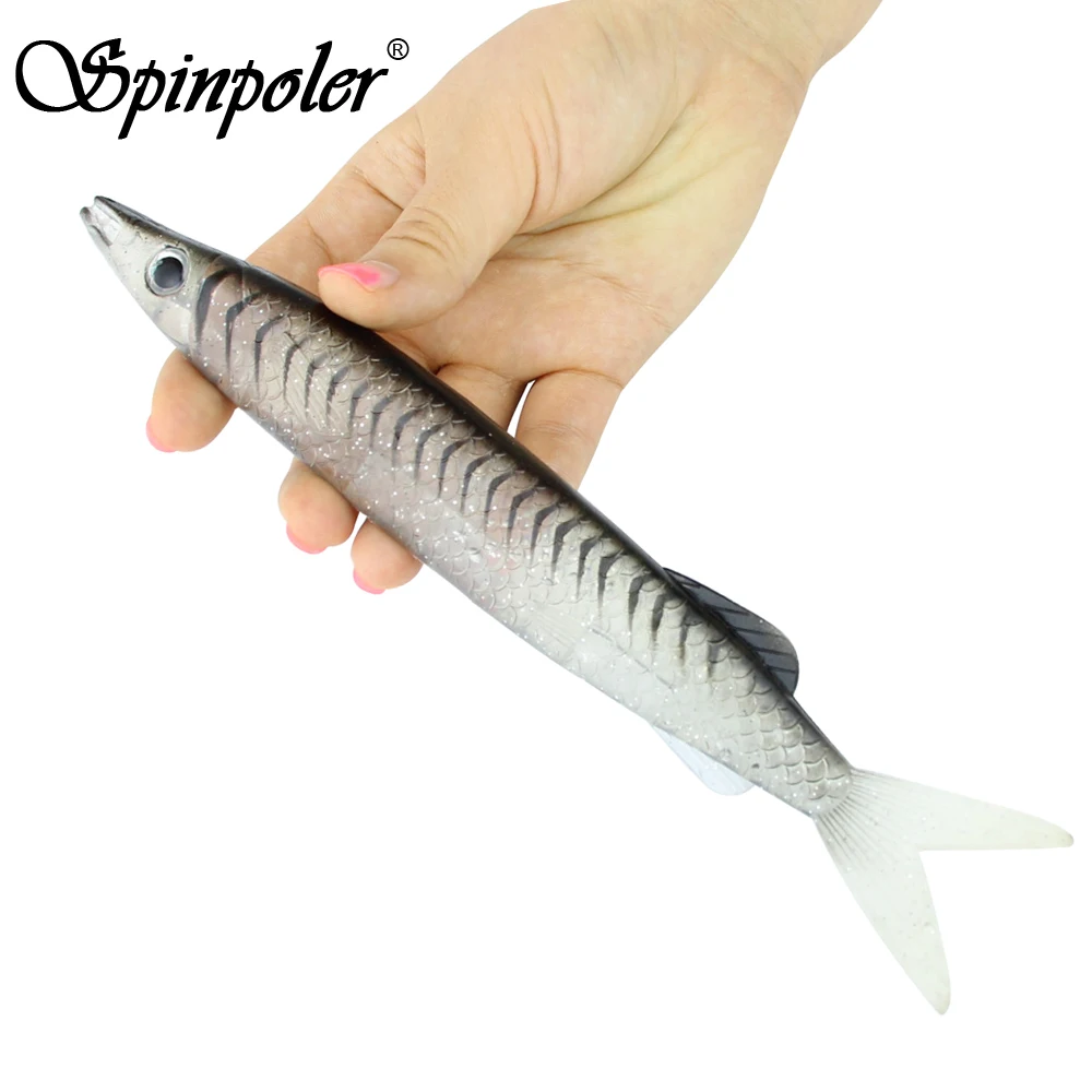 Spinpoler 1 шт. 22cm50g Pesca черная крышка для задней панели с рисунком рыбы приманки бас