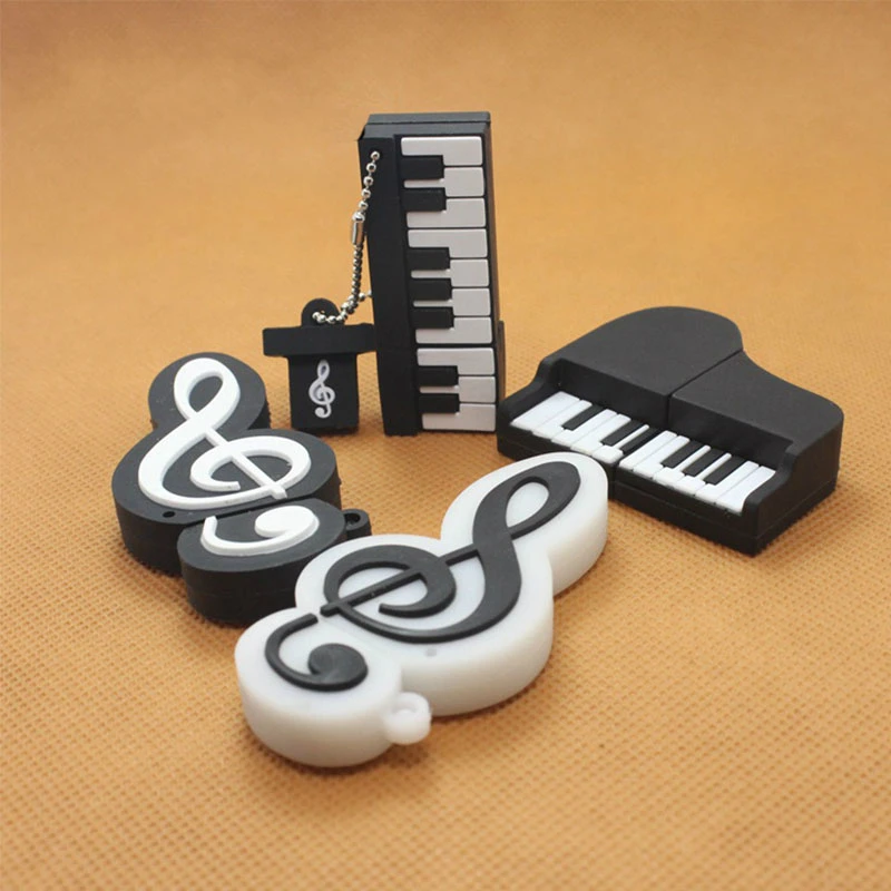 Флеш-накопитель Piano форма USB флешка 4G 8 г 16 г 32 г 6 4G b Usb диск USB 2,0 музыкальные ноты pendrive Memory Stick U диск подарок